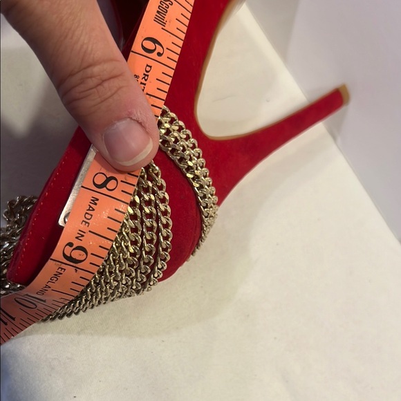 Red Stiletto Heels with Metallic Detail - Picture 11 of 12